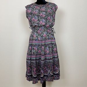 Phool Dress Multicolor Stain Glass Pattern Dress